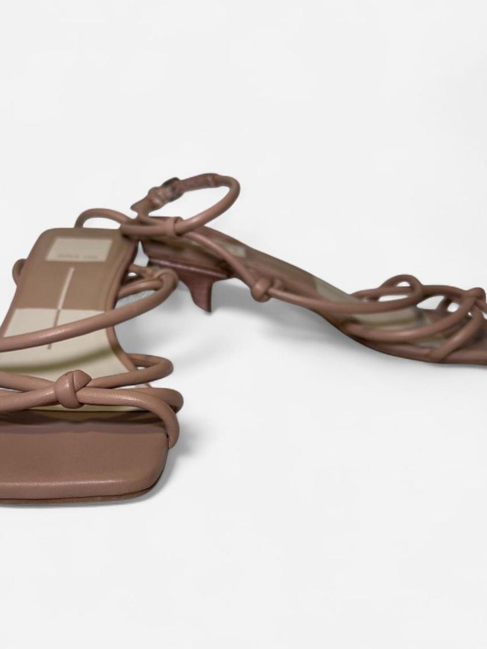 Dolce Vita Knotted Strappy Sandals in Mauve Brown